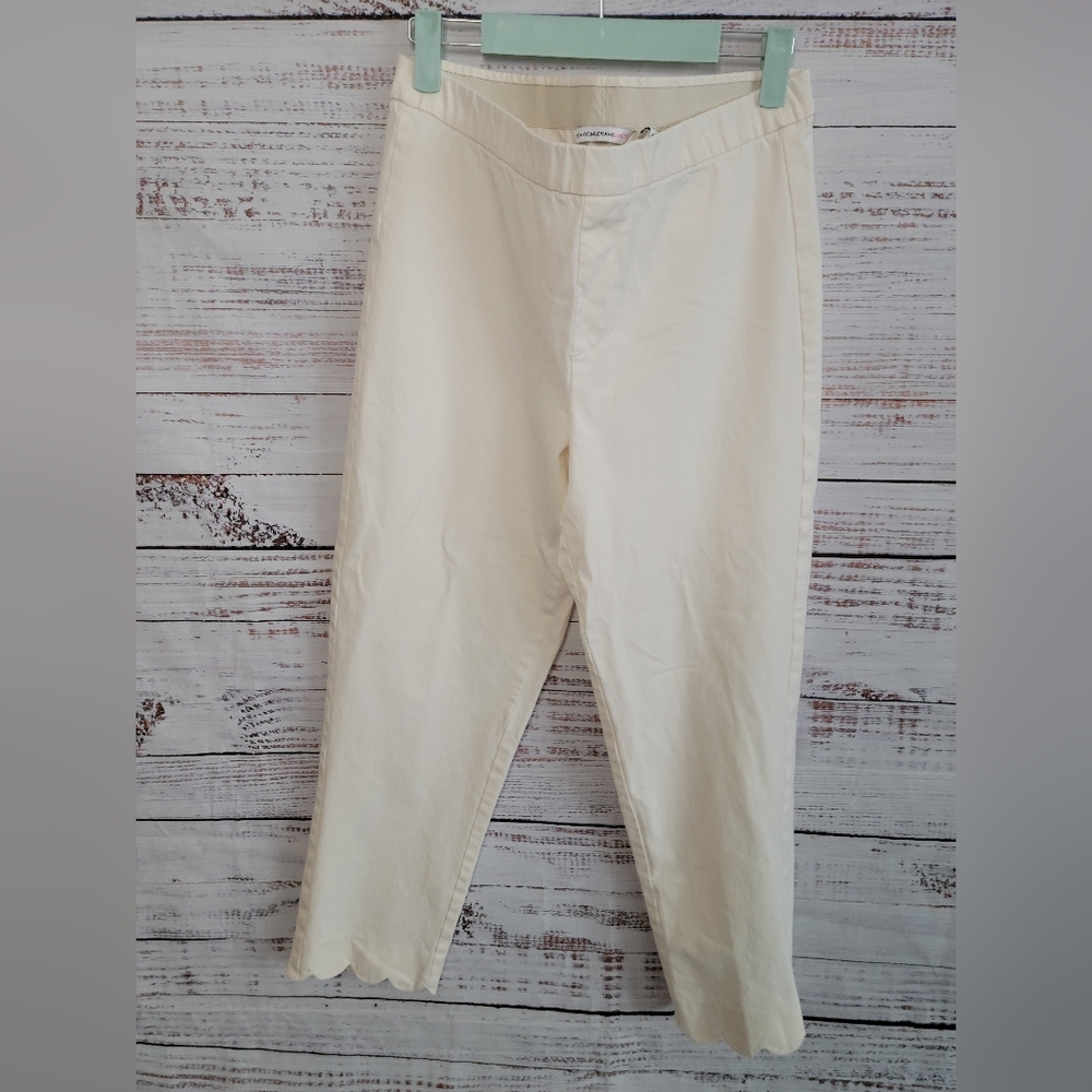 isaac mizrahi S10T Cream pull on capris